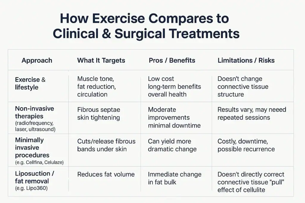Sculpting Your Bum: Can Toning Exercises Really Reduce Cellulite? 2 How exercise compares to treatments from Lipo 360 Cardiff