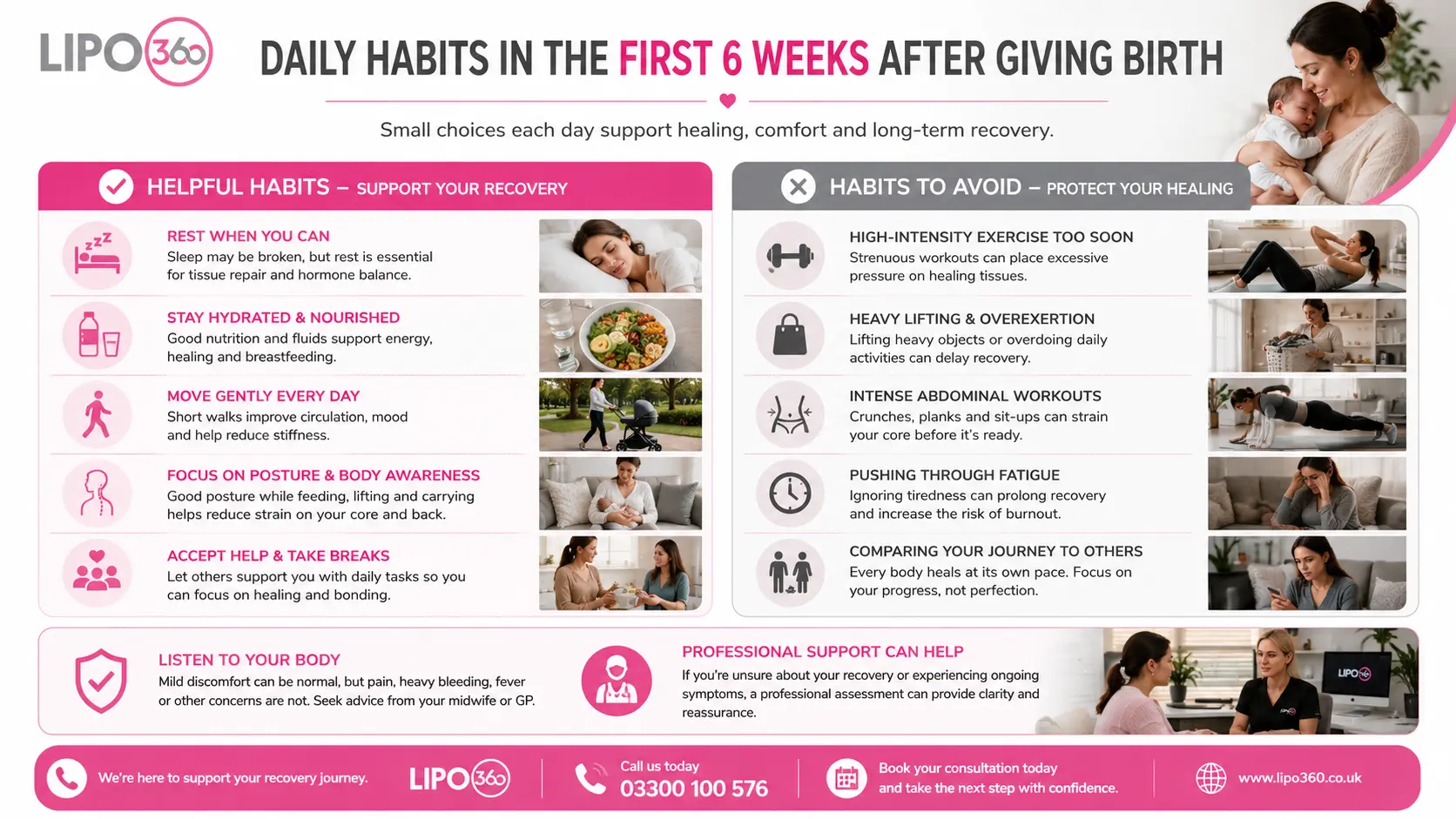 What to Do (and Avoid) in the First 6 Weeks After Giving Birth To Avoid Diastasis Recti 3 First 6 Weeks After Giving Birth To Avoid Diastasis Recti Cardiff : Daily Habits in the First 6 Weeks After Giving Birth